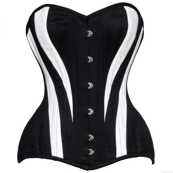 Black and white striped top bustier