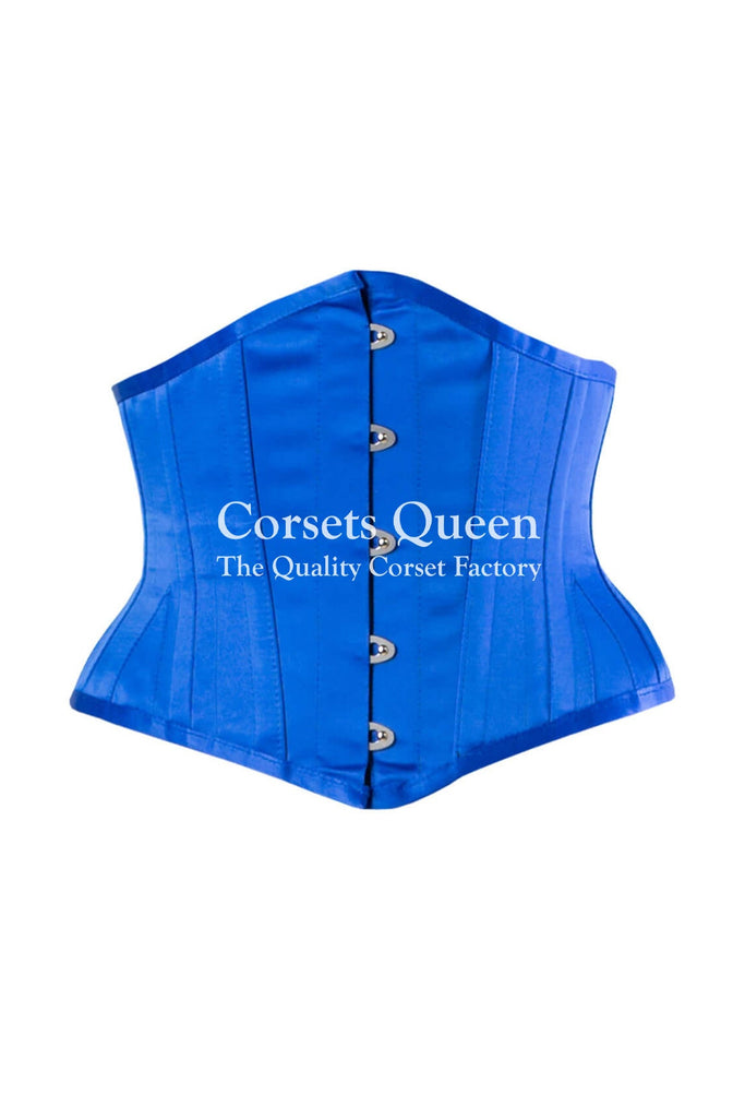 Glover Blue Satin Sexy Underbust Corset