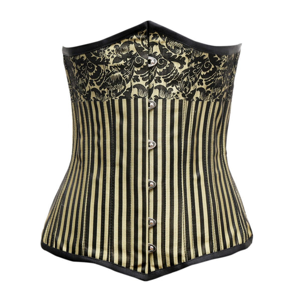 Cianni Black Gold Brocade Underbust Corset