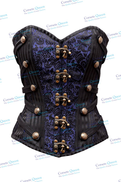 Gavi Steel Boned Brocade Overbust Corset