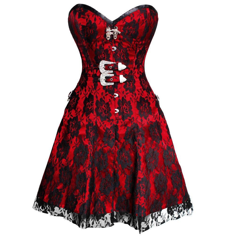 Nya Gothic Net Overlay Corset Dress