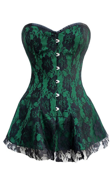 Odette Gothic Net Overlay Corset Dress
