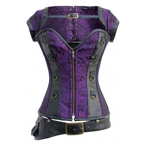 Polina Steampunk Overbust Corset - Corsets Queen US-CA