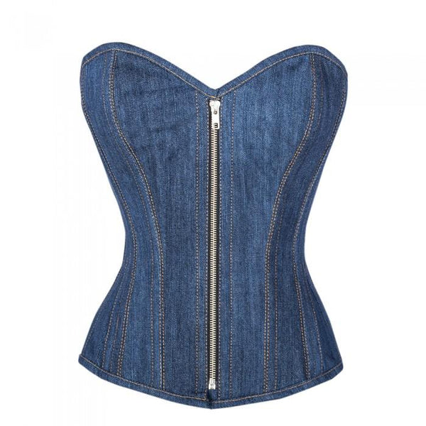 Wyatt Denim Overbust Corset