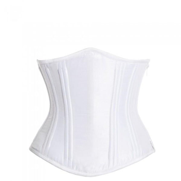 Zarate White Satin Waist Training Corset