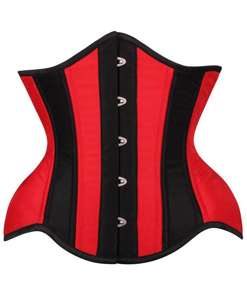Nevadaa Curvy Red and Black Waist Training Corset