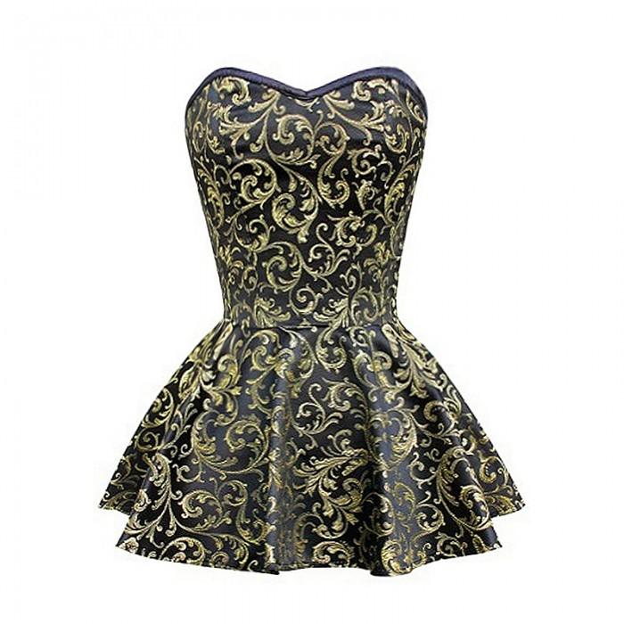 Black and gold corset top sales
