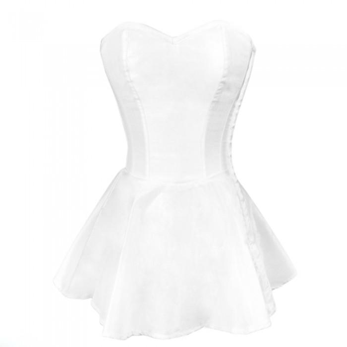 White corset top dress cheap