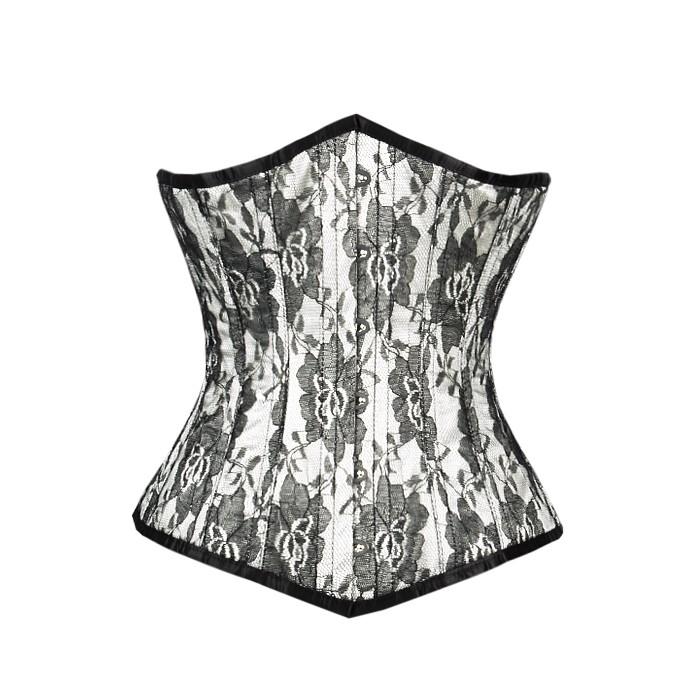 Philipe White Net Overlay Underbust Ccorset