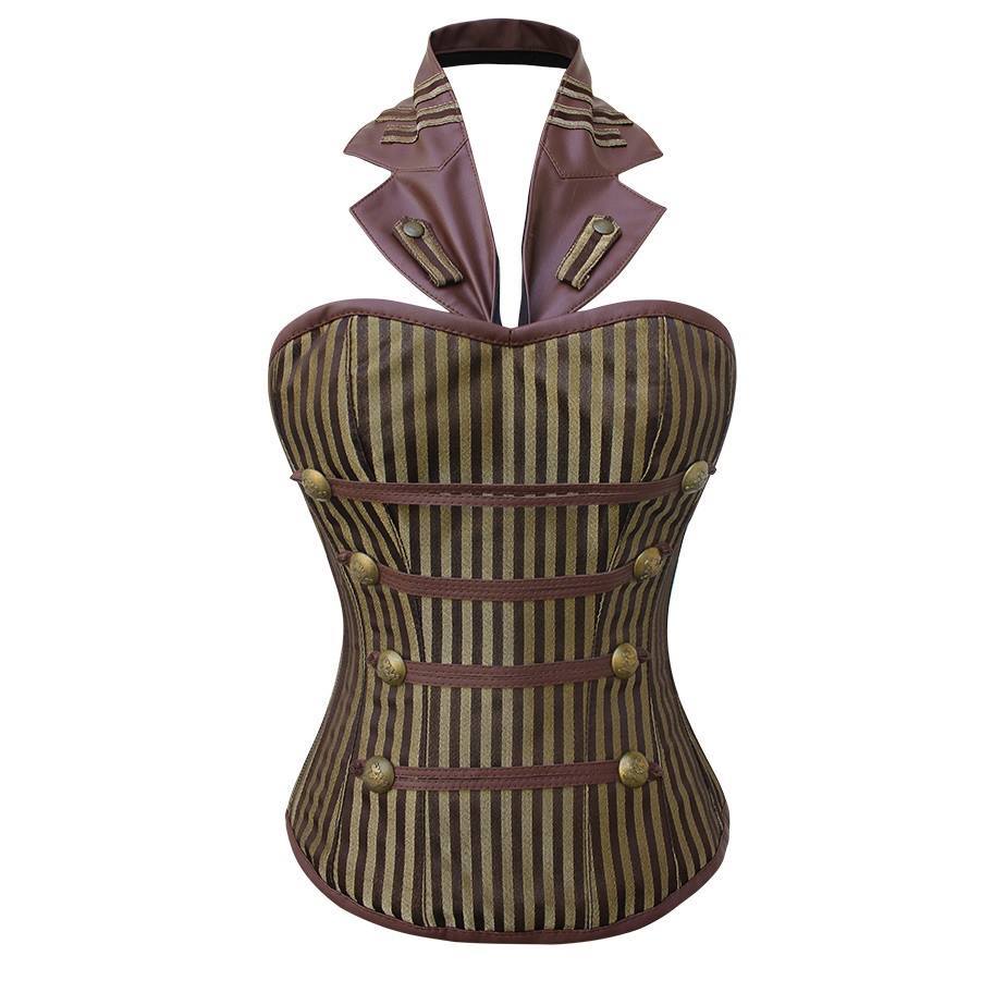 Walker Coffee Gold Steampunk Corset