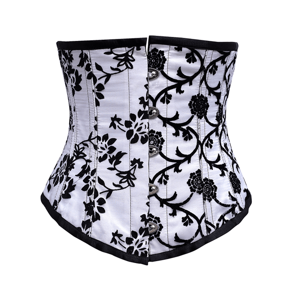 Leah  Underbust Corset In Tissue Flocking