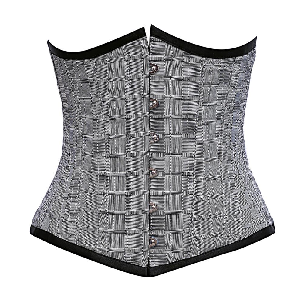 Ray Silver Dupion Underbust Corset