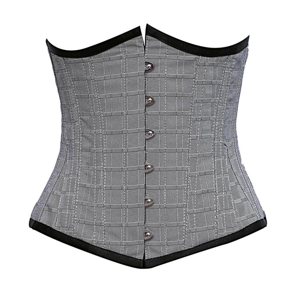 Ray Silver Dupion Underbust Corset