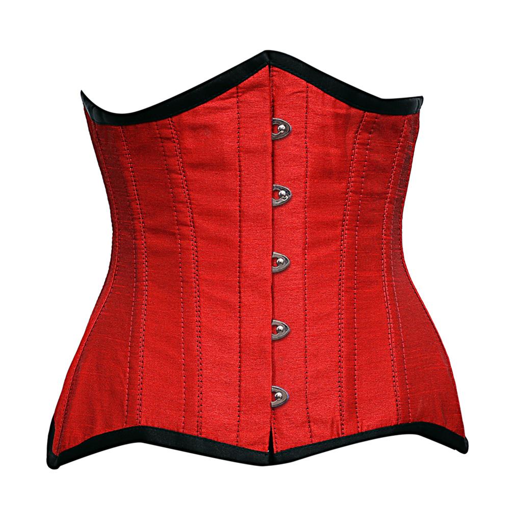 Annette Steel Boned Red Dupion Curvy Corset – Korsetts Konigin DE