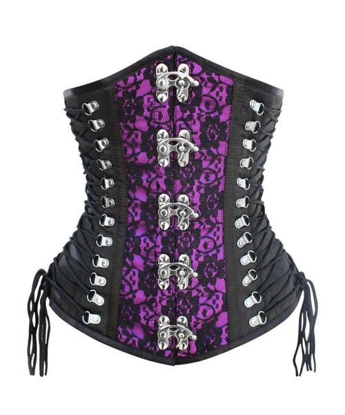 Clemente Purple Criss Cross Underbust Corset