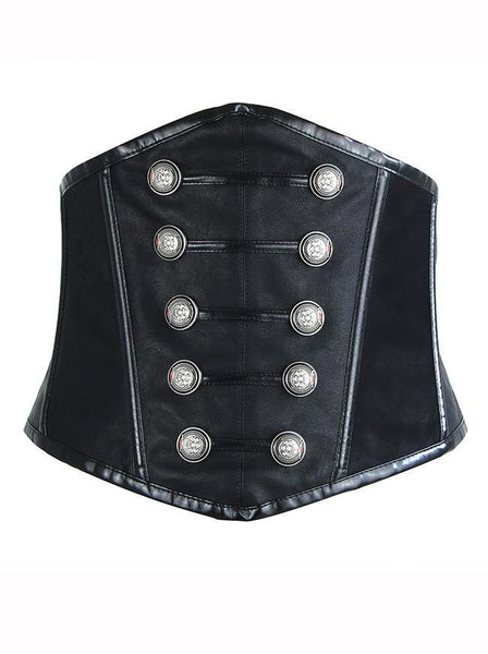 Maxz Steampunk Gothic Faux Leather Sexy Underbust Corset