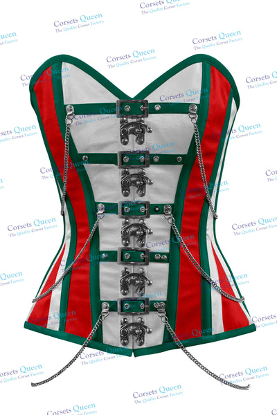 Eilidth Steel Boned Overbust Christmas Special Corset - Corsets Queen US-CA