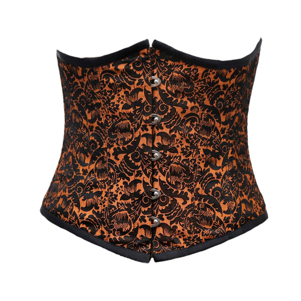 Berx Orange Black Brocade Underbust Corset