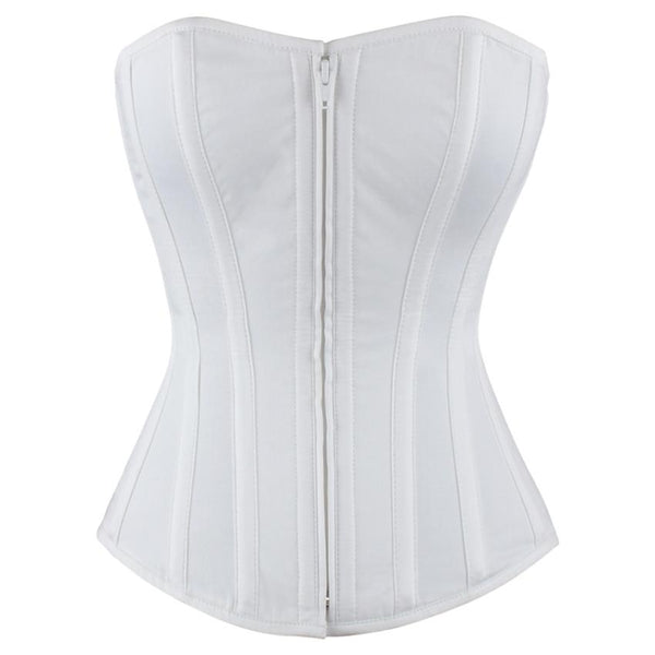 Ruiz White Cotton Overbust Corset