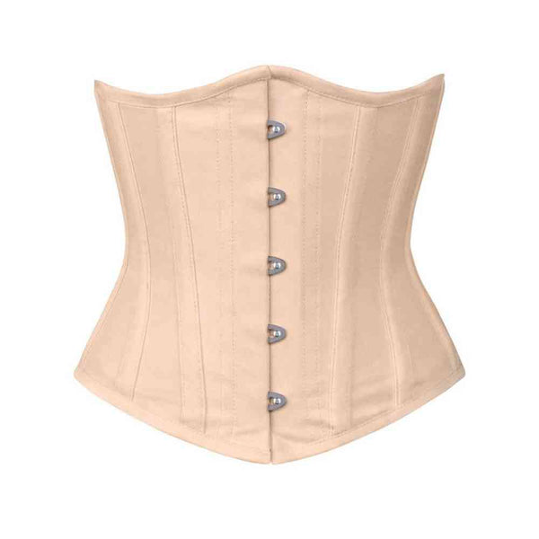 Tenle Steel Boned Beige Taffeta Corset