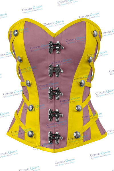 Barrett Satin Overbust Corset With Buckles