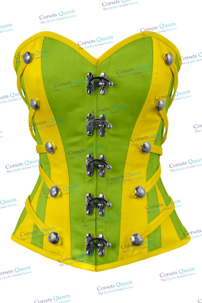 Phineas Satin Overbust Corset With Buckles